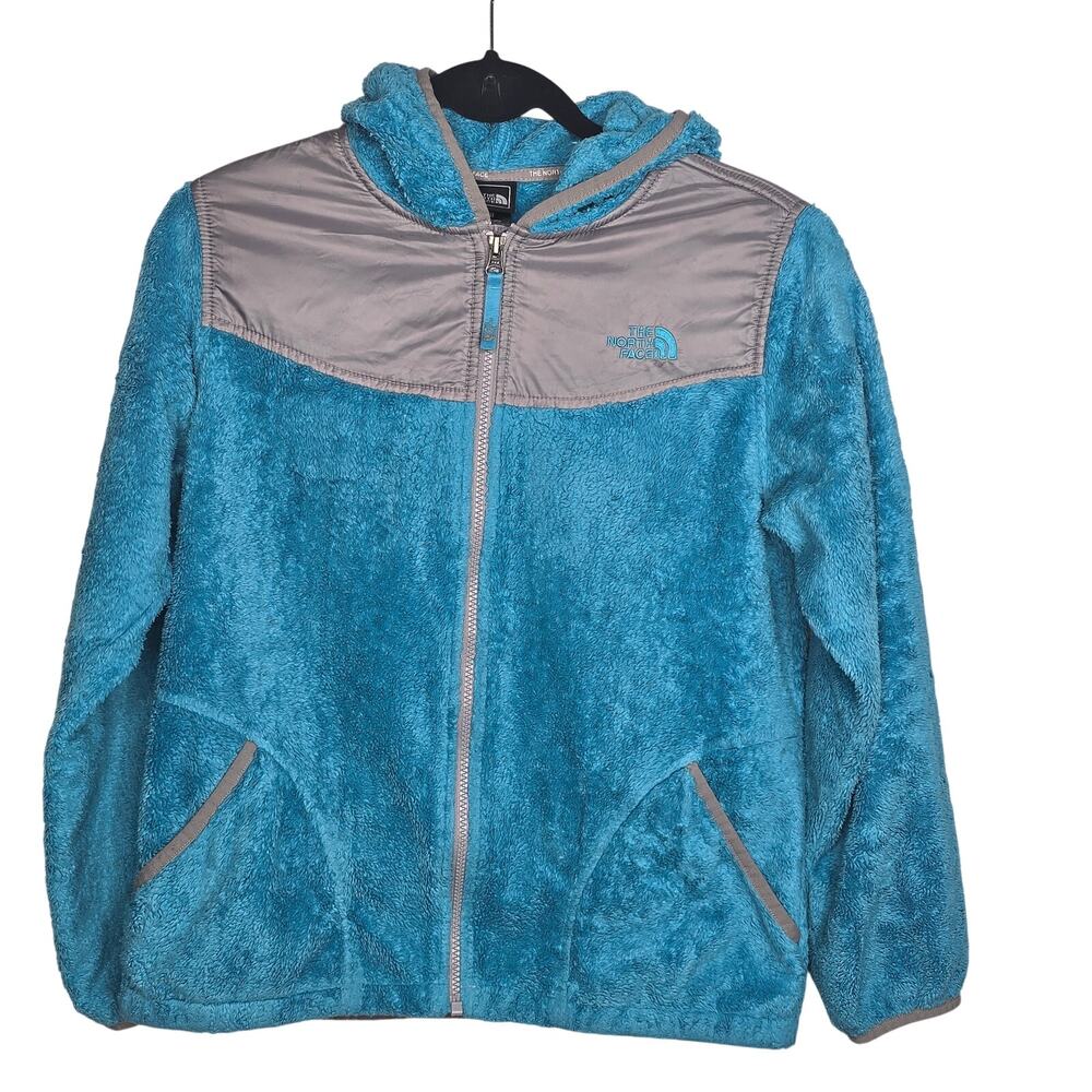 THE NORTH FACE Blue Green Girls Youth XL18‎  Osito Jacket Coat Full Zip Fleece
